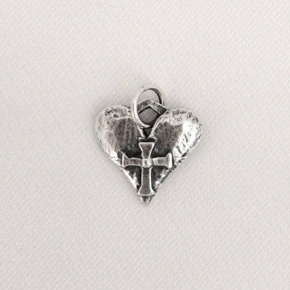 Pin Heart with Cross